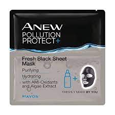 Avon Anew Pollution Protect Fresh Black Sheet Mask - Pack of 3