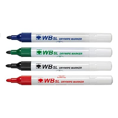 ValueX Whiteboard Marker Bullet Tip 2mm Line Assorted Colours [Pack of 4]