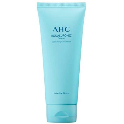 AHC Hydrating Aqualuronic Facial Cleanser Korean Skincare for Dehydrated Skin 140 ml