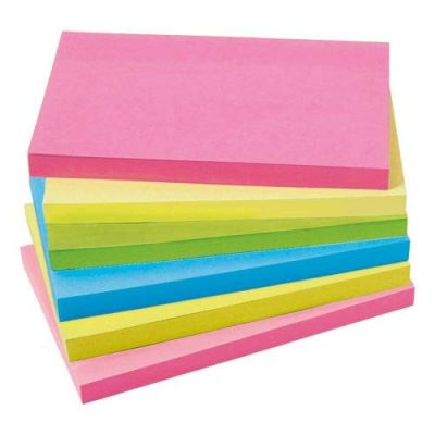 5 Star Office 940576 76 x 127 mm Extra Sticky Re-Move Note Pad - Multi-Colour (Pack of 6)