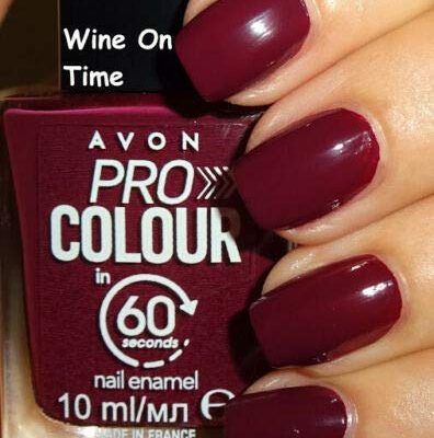 avon pro colour in 60 seconds nail enamel WINE ON TIME