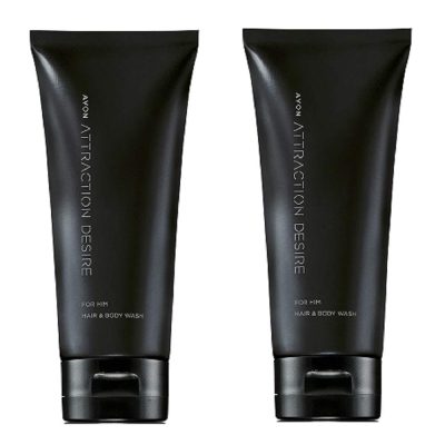 Pack of 2 Attraction Desire for him hair and body wash 2 x 200ml by Avon