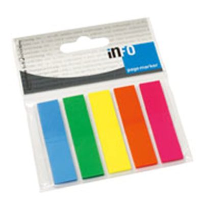 5 Star 12.5x50mm Bright Colours Index Arrow - Assorted Colours (5 Packs of 20)