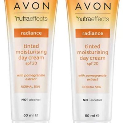 Pack of 2 Avon Nutraeffects Radiance Tinted Facial Day Moisturising Cream SPF20 for normal skin, 100.0 millilitre, 120.0 grams