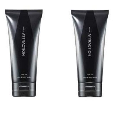 Pack of 2 Attraction for him hair and body wash - 2 x 150ml - by Avon