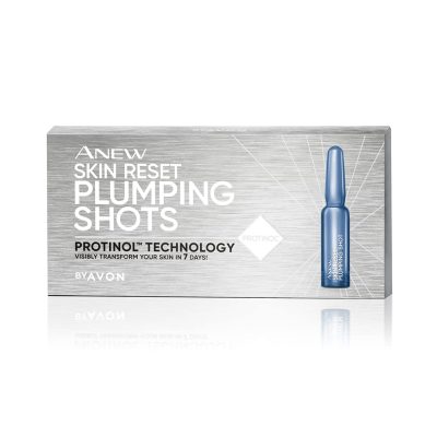 Avon Anew Skin Reset Plumping Shots, Formulated with Protinol™ Technology for Smoother, Plumper-Looking Skin, Pack of 7 x 1.3ml