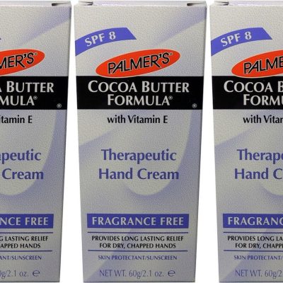 3 LOTS Palmers Cocoa Butter THERAPEUTIC HAND CREAM FRAGRANCE FREE Dry Hands SPF