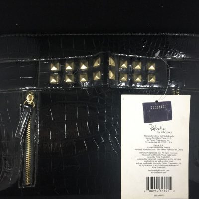 New Women's Rihanna Rebelle Black Clutch Bag Handbag