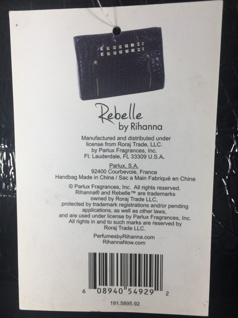 New Women's Rihanna Rebelle Black Clutch Bag Handbag