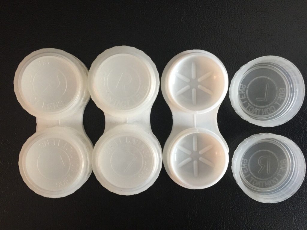 3 X Contact Lens Storage Soaking Cases - L+R Marked - High Quality