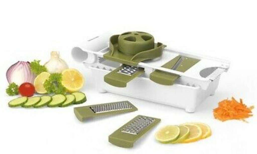 Salter 4-in-1 Mandoline Slicer Grater, Green/White