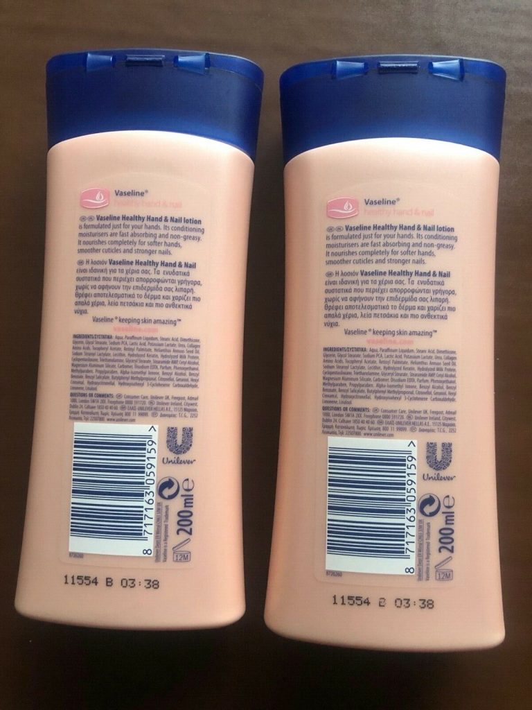 2 x200ml Vaseline Healthy Hand and Nail Conditioning Hand Lotion