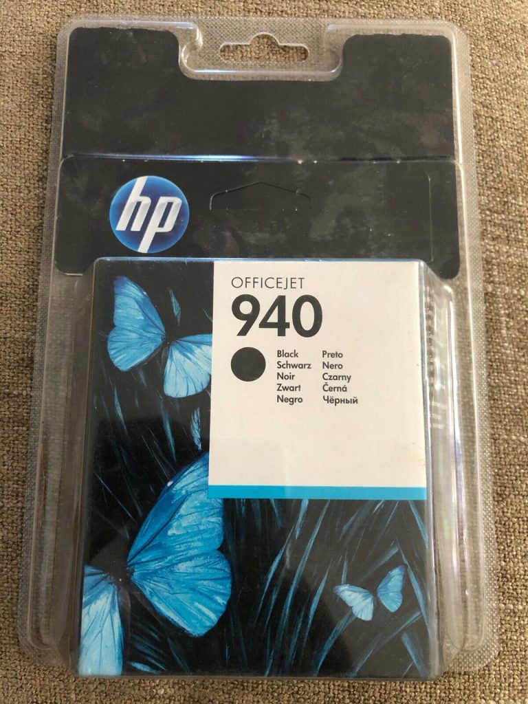 2 x Genuine Hp Office Jet 940 Ink Cartridges Black - Oct 2017.