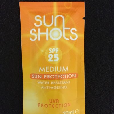 SUN SHOTS SUN PROTECTION FACTOR 25 SINGLE 5 SATCHETS 20ML SUN TAN LOTION SINGLE