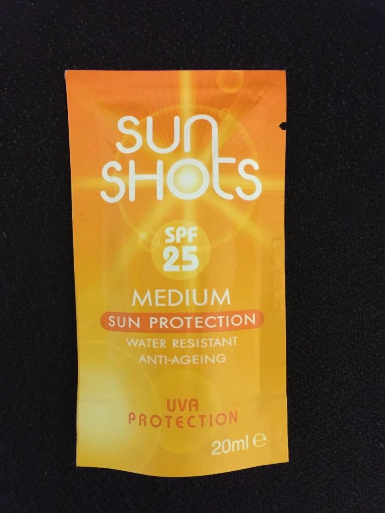 SUN SHOTS SUN PROTECTION FACTOR 25 SINGLE 5 SATCHETS 20ML SUN TAN LOTION SINGLE