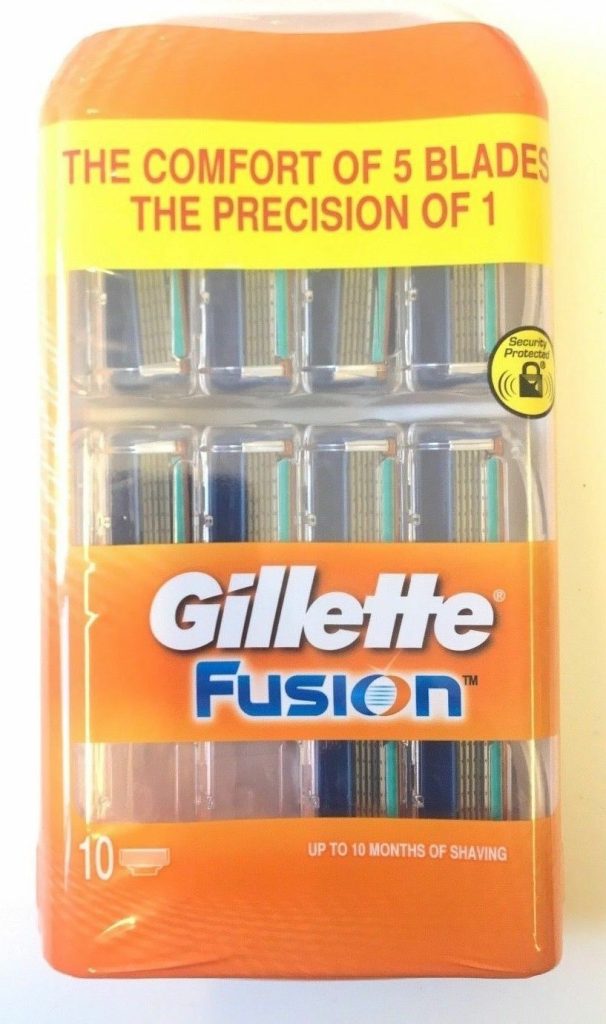 GILLETTE FUSION 10 X MENS RAZOR BLADES * NEW * ORANGE PACKAGING