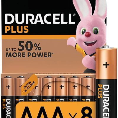 DURACELL PLUS BATTERIES AAA LR03 MN2400 PACK OF 8