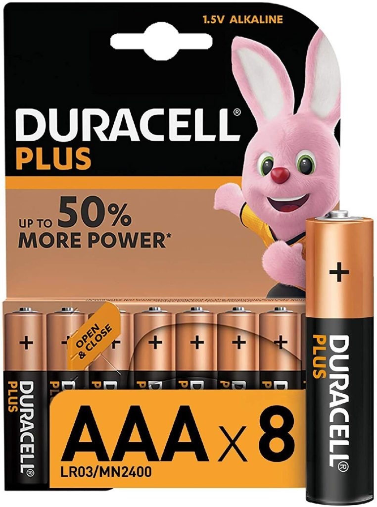 DURACELL PLUS BATTERIES AAA LR03 MN2400 PACK OF 8