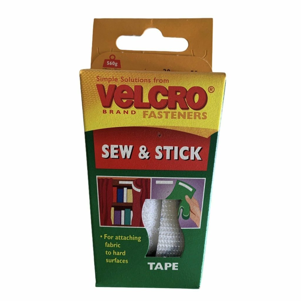 2 x 50cm x 20mm Velcro Sew and Stick WHITE Fastening Strips Pelmets crafts +++