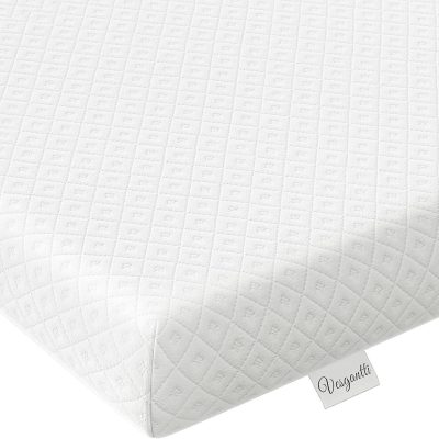 Vesgantti 2 Inch Memory Foam Mattress Topper Double, Gel & Bamboo Charcoal