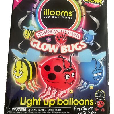 ILLOOMS LIGHT UP LED BALLOONS GLOW BUGS PACK OF 4