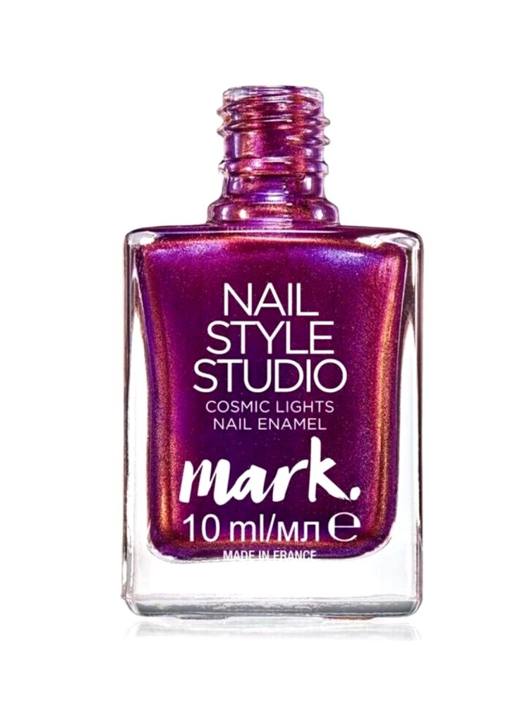 3 x 10ml Avon Mark Nail Style Cosmic Lights - MAGIC SLICK (METALLIC PURPLE)