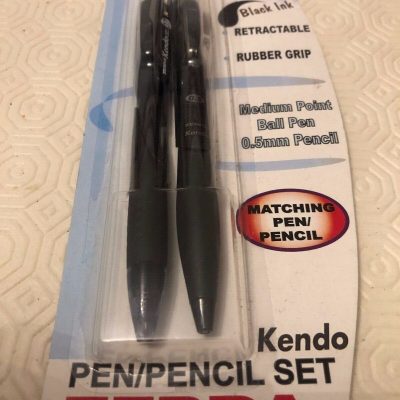 3 x zebra kendo pen and pencil set (6pieces total)