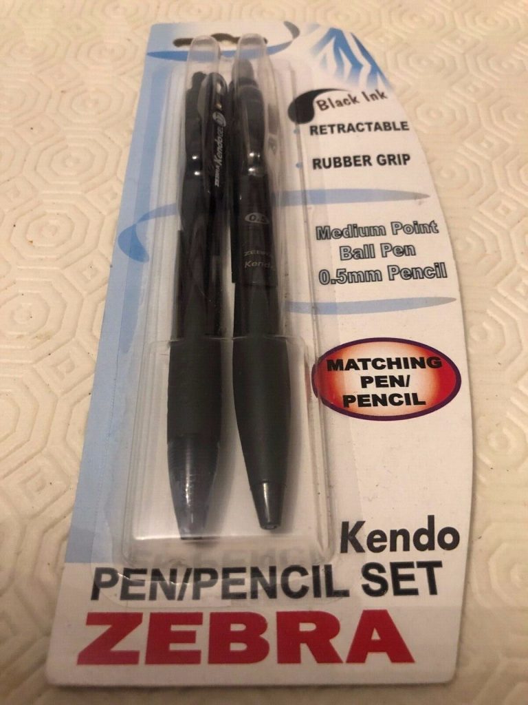 3 x zebra kendo pen and pencil set (6pieces total)