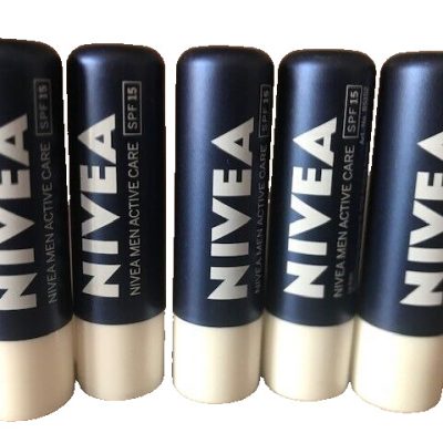 5 x nivea men active care lip balm spf15