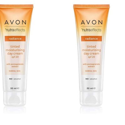 2 x 50ml Avon Nutraeffects Radiance Tinted Moisturiser - Original - SPF20