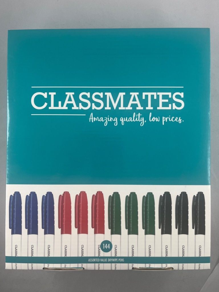 Classmates Whiteboard Marker Assorted, Bullet Tip - Pack of 144