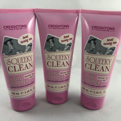 6 X 100ML Creightons Squeeky Clean Glow Stoppers. Instant Tan Matte.