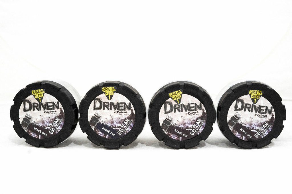 4 X Driven by Refresh your car - Black Out Gel (Air freshner) 3oz