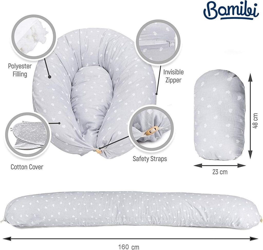 Bambi Pregnancy Pillow Maternity U Shape with Cover Feeding Nursing Sleeping