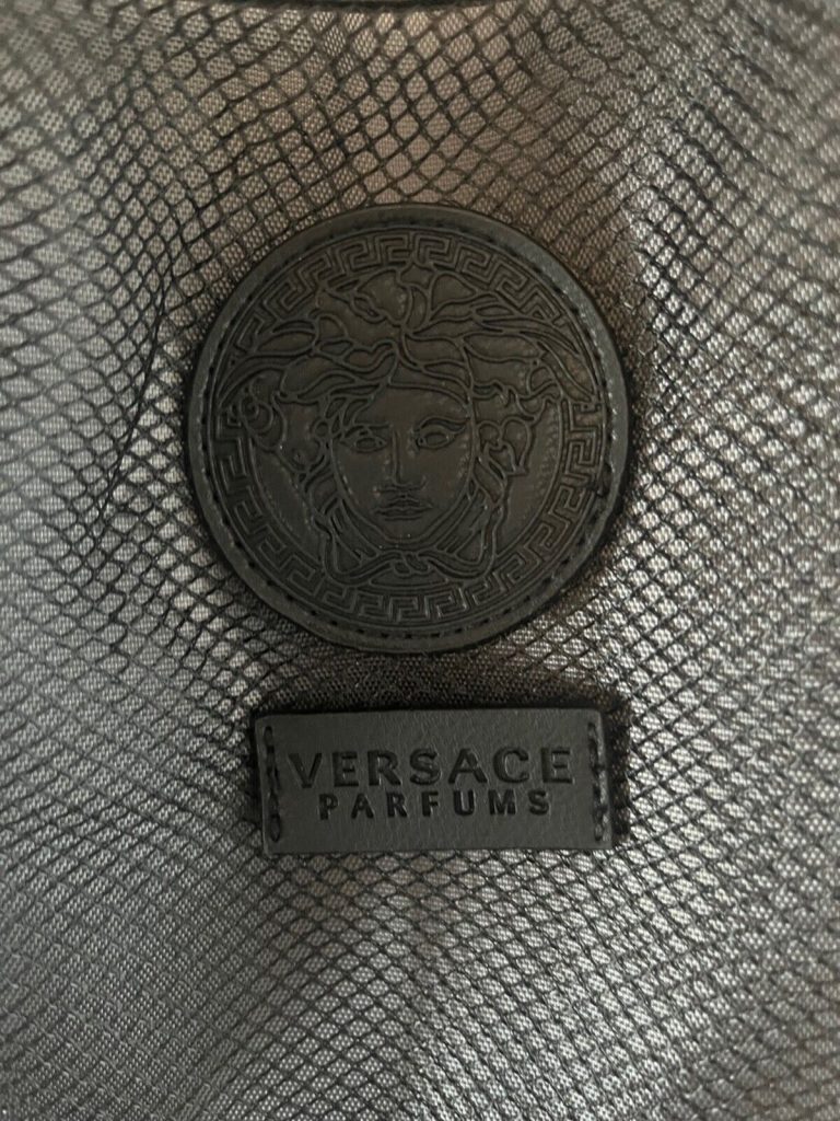 VERSACE PARFUMS BLACK LIFESTYLE SACK BACKPACK GYM SPORT WEEKEEND BAG SEE DESCRIP