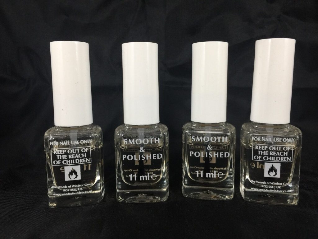 4 X 11ML SMOOTH AND POLISHED CLEAR LAQUER NAIL POLISH