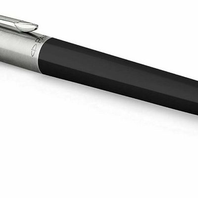 Parker Jotter Ballpoint Pen, Classic Black Finish, Medium Point, Blue Ink