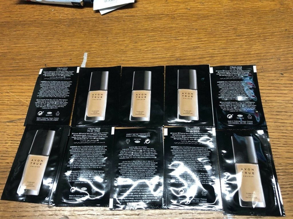 10 x avon true foundation sample size shade spice