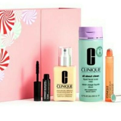 Clinique's Sweetest Treats Gift Set /Eye Serum &Cleansing Balm &Lotion & Mascara