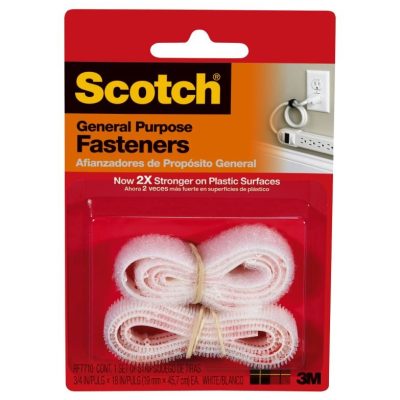 Scotch General Purpose Fastener, White.75-Inch by 18-Inch by Scotch