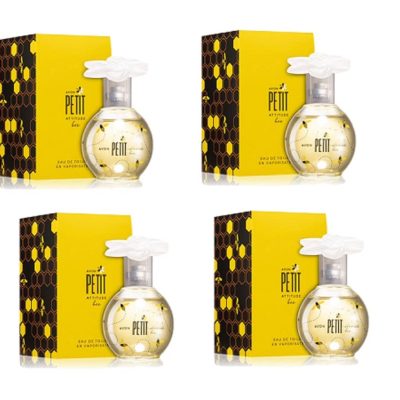 Pack of 4 Petit Attitude Bee Eau de Toilette 4 x 50ml floral and fruity fragrance by Avon