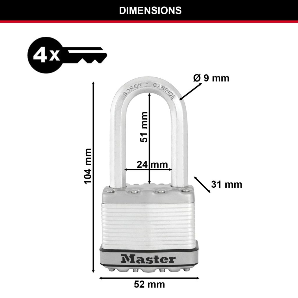 MASTER LOCK Heavy Duty Padlock [Key] [Laminated Steel] [Weatherproof]