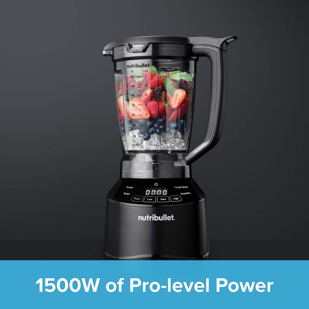 Nutribullet Smart Touch Hot and Cold Food & Smoothie Blender Mixer With 3 Speed Settings – Perfect For Soups, Smoothies, Purees & Grinding Nuts – Powerful 1500W, Large 1.85L Jug For Home Kitchen