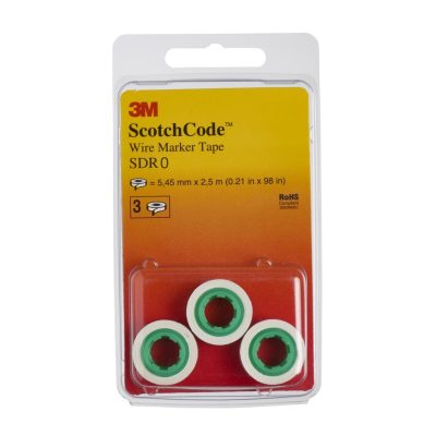 3M ScotchCode SDR-0 cable marker refill rollers, number 0 (pack of 3)