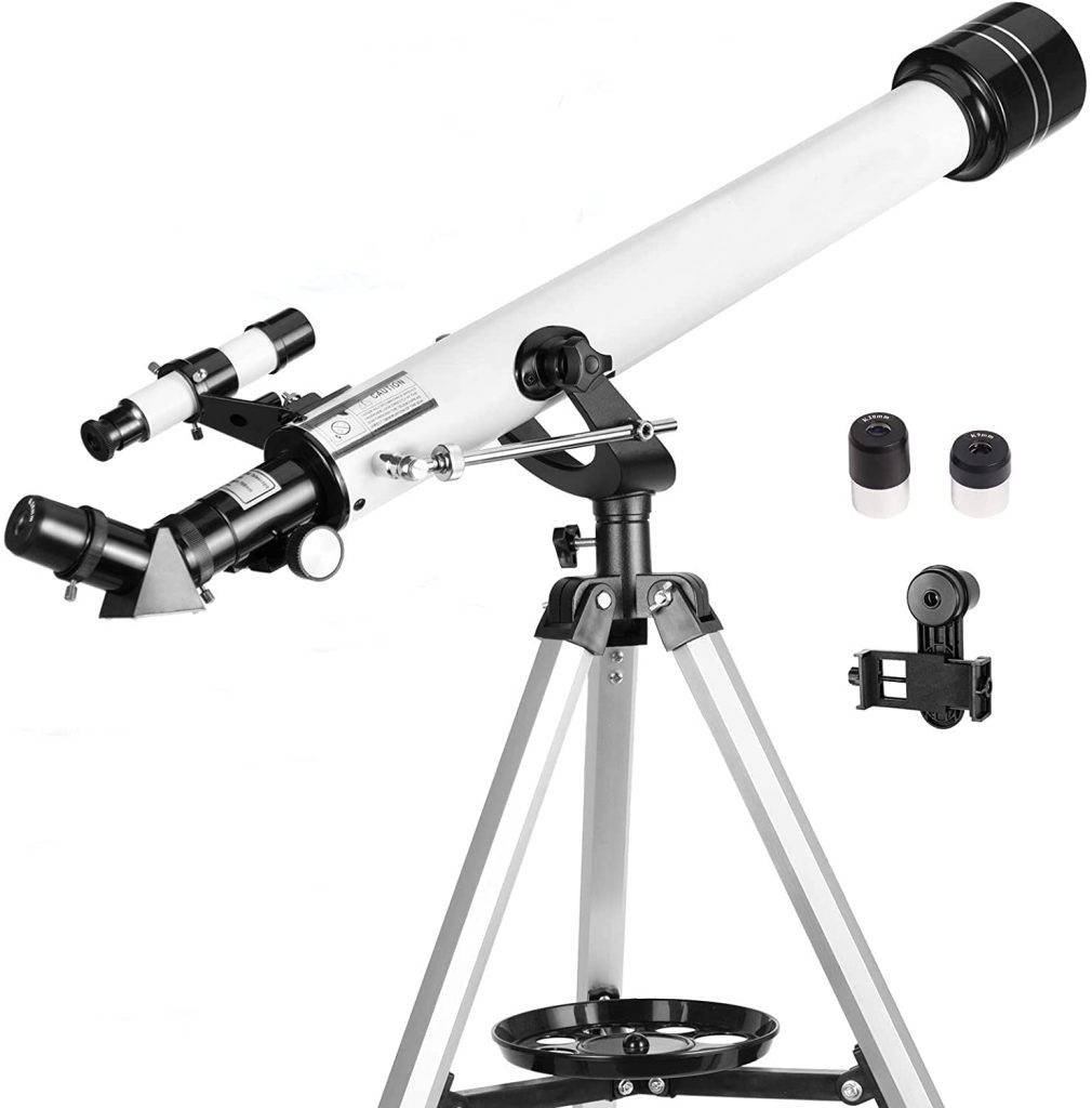 Telescope 70EQ Refractor Telescope Scope - 70mm Aperture and 700mm Focal Length, Multi-Layer Green Film, with Digiscoping Adapter for Photography