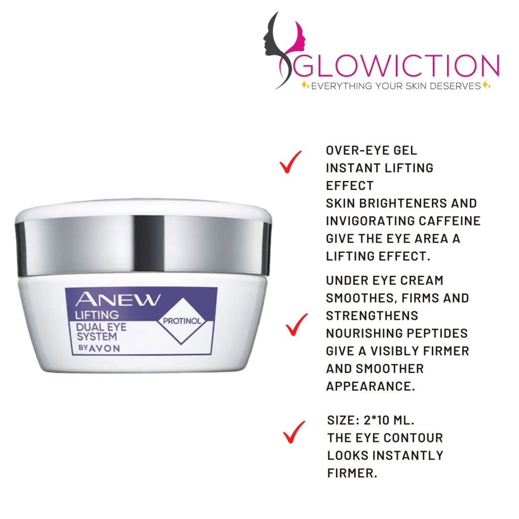 Anew Lifting Dual Eye System Eye Contour Care Cream with Protinol Technology Helps Correct, Firm and Smooth the Eye Contour for a More Youthful Look in Just 2 Days,