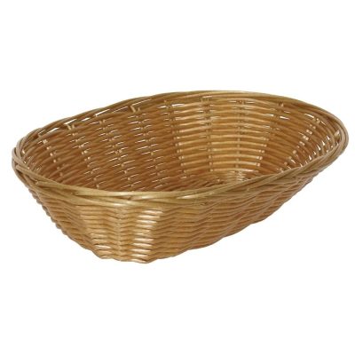 Olympia Poly Wicker Oval Food Basket 60X230X160mm Tableware Serving Bread Bowl 6pc