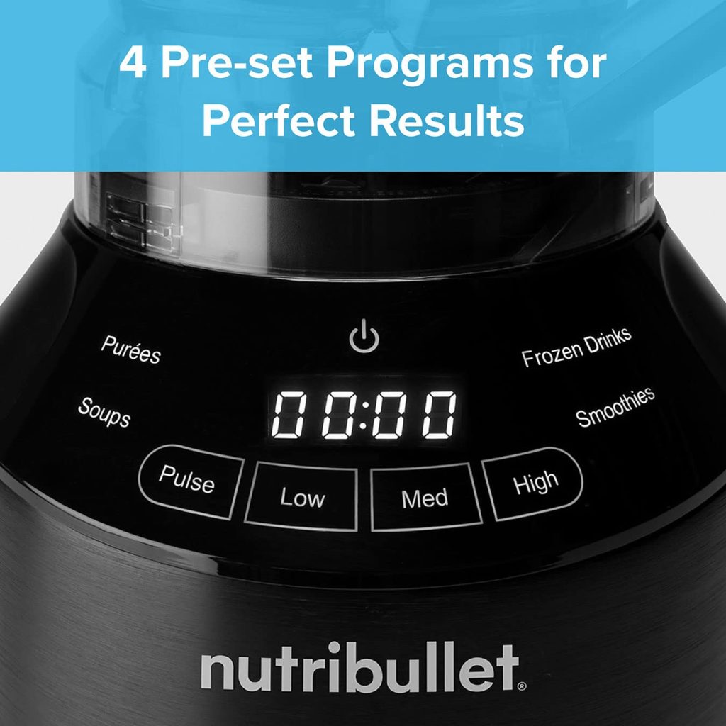 Nutribullet Smart Touch Hot and Cold Food & Smoothie Blender Mixer With 3 Speed Settings – Perfect For Soups, Smoothies, Purees & Grinding Nuts – Powerful 1500W, Large 1.85L Jug For Home Kitchen