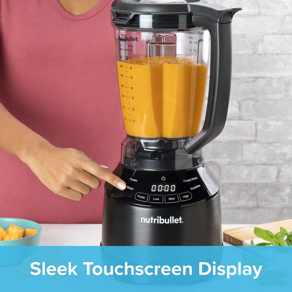 Nutribullet Smart Touch Hot and Cold Food & Smoothie Blender Mixer With 3 Speed Settings – Perfect For Soups, Smoothies, Purees & Grinding Nuts – Powerful 1500W, Large 1.85L Jug For Home Kitchen