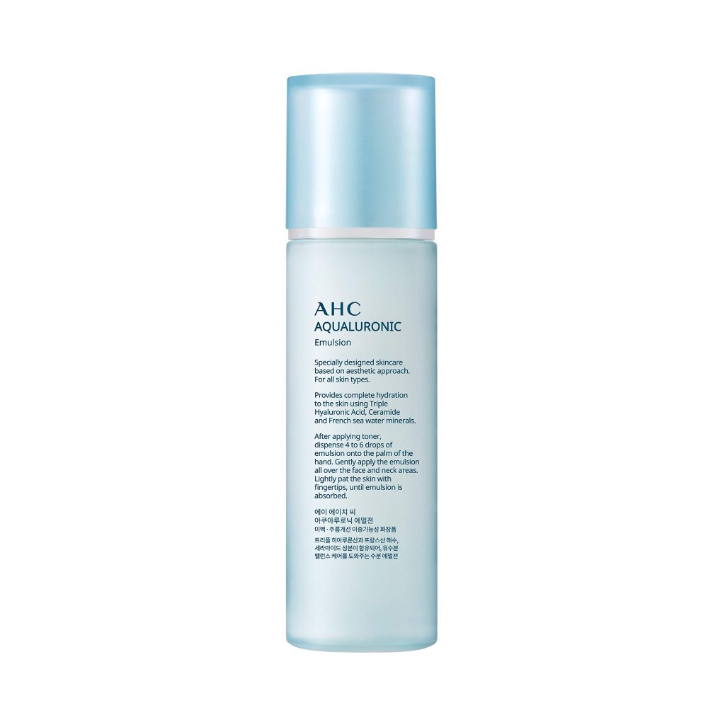 AHC Hydrating Aqualuronic Emulsion Korean Skincare Face Lotion 120 ml